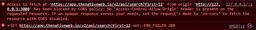 Chrome DevTools error for fetching the original API, because of CORS errors.